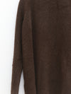 SWAYING 25 Fall/Winter Collection: Crew Neck Yak Wool Sweater SW-SW25AW1T39C3S4-SZ, Dark Brown